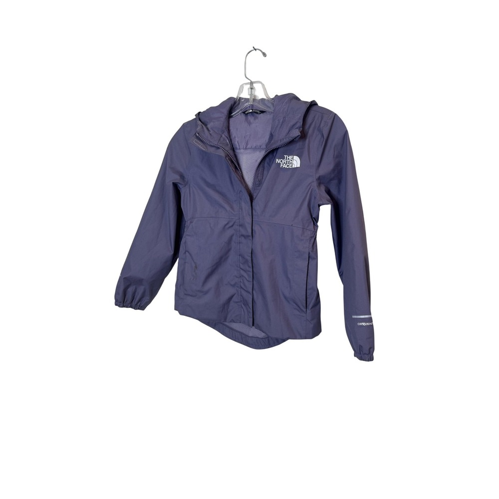 The North Face Rain Coat Girls 7-8 Years Purple Lightweight Hooded DryVent